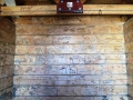 Graffitti in the emergency weather shelters near the Harding Icefield.