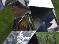 There was an art piece in Brisbane that was made of mirrors. Kind of hard to look at.