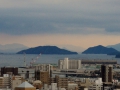 Sunset on a cloudy day in Hiroshima