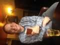 Enjoying a cask ale in Scotland :).