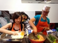 Cooking class! We made spring rolls, laksa, and kwey.