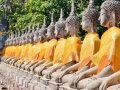 Monuments in Ayutthaya, Thailand.