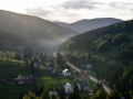 Our neighborhood in the Apuseni Mountains near sunset.